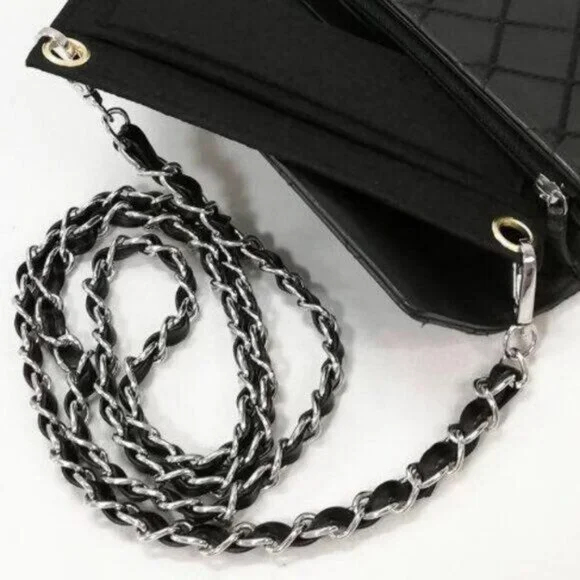 Authentic CHANEL CC Wild Stitch Lambskin Wallet on Chain Shoulder Crossbody - Picture 12 of 15